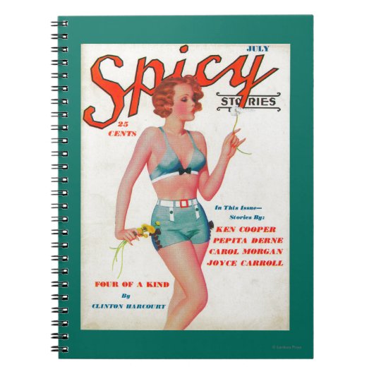 スパイシーな雑誌表紙 ノートブック (正面)