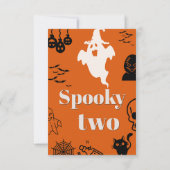 スパイシーな2歳の誕生日お礼カード サンキューカード (裏面)