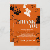 スパイシーな2歳の誕生日お礼カード サンキューカード (正面/裏面)