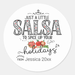 スパイシーのホリデーシーズンを サルサ フローラルレッド ラウンドシール