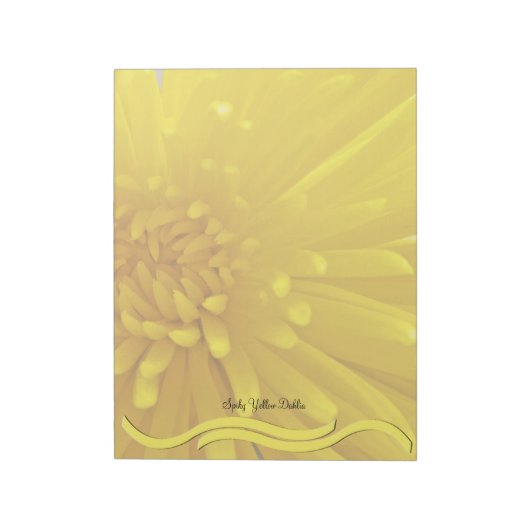 スパイシーイエローダリア写真 ノートパッド (回転)