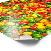 スパイシーカラフルなチリ模様 フォトプリント            (角)