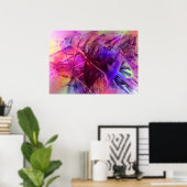 スパイシーシャイニーグラスシャード抽象デザイン ポスター (ホームオフィス)