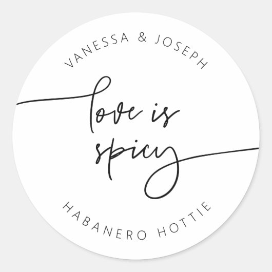 スパイシージャムジャムラベル結婚式の引き出物シールG400 ラウンドシール (正面)