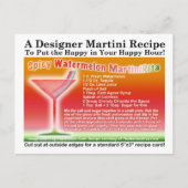 スパイシースイカマルガリタマルティニレシピハガキ ポストカード (正面)