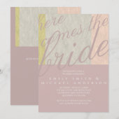 スパイシータイポグラフィスクリプト モダンミニマリストウェディング 招待状 (正面/裏面)