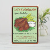 スパイシーチキンウィングス 誕生日パーティーを祝おう 招待状 (スタンド正面)