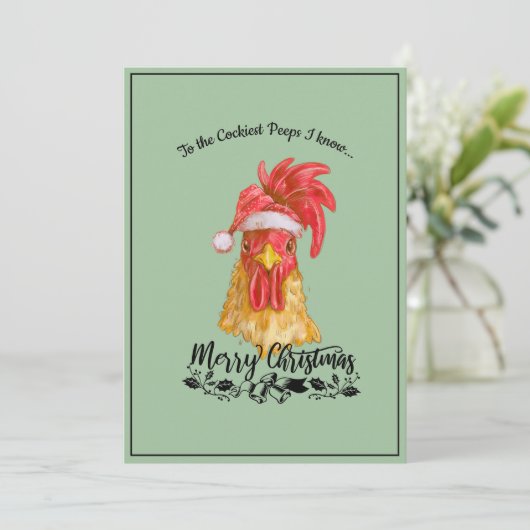 スパイシーチキンメリーおもしろいクリスマス シーズンカード (スタンド正面)