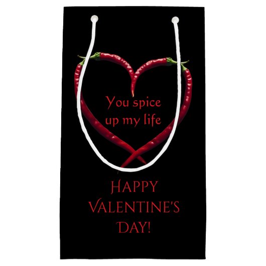 スパイシーチリペッパーハート スモールペーパーバッグ (正面)