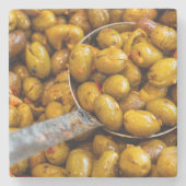 スパイシーノセララエトネアオリブ ストーンコースター (正面)