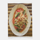 スパイシーパパイヤサラダ[ソムタム] ...タイ料理 キッチンタオル (縦)