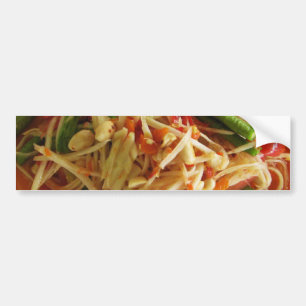 スパイシーパパイヤサラダ[ソムタム] ...タイ料理 バンパーステッカー