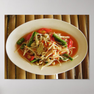 スパイシーパパイヤサラダ[ソムタム] ...タイ料理 ポスター