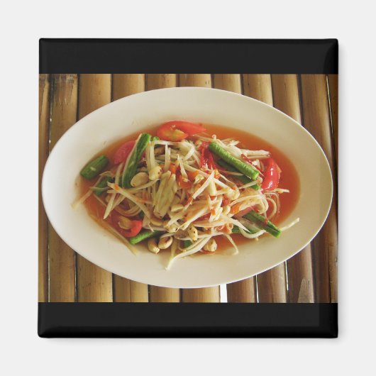 スパイシーパパイヤサラダ[ソムタム] ...タイ料理 マグネット (正面)