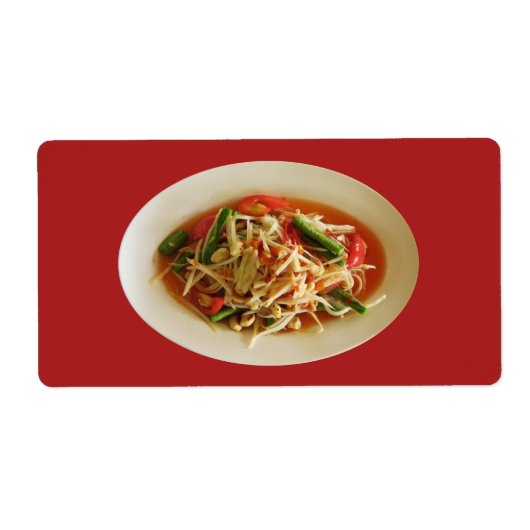 スパイシーパパイヤサラダ[ソムタム] ...タイ料理 ラベル (正面)