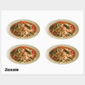 スパイシーパパイヤサラダ[ソムタム] ...タイ料理 楕円形シール (シート)