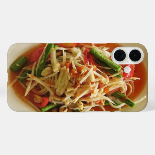 スパイシーパパイヤサラダ[ソムタム] ...タイ料理 Case-Mate iPhoneケース (裏面 (横))