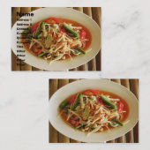 スパイシーパパイヤサラダ[Som Tam] ...タイラオフード 名刺 (正面/裏面)
