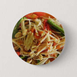 スパイシーパパイヤサラダ[Som Tam] ...タイラオフード 缶バッジ