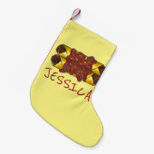スパイシービーンチーズエンチラダスメキシコ料理グルメ スモールクリスマスストッキング (正面 (吊り時))
