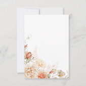 スパイシーフォールラスト&ブラッシュフラワルウェディング セーブザデート (裏面)