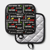 スパイシーフードホットチリーズジャマイカ料理 鍋敷き (正面/裏面)