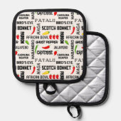 スパイシーフードホットチリーズジャマイカ料理 鍋敷き (正面/裏面)