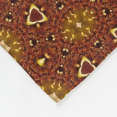 スパイシーブラウンイエローマサラパターン フリースブランケット (角)