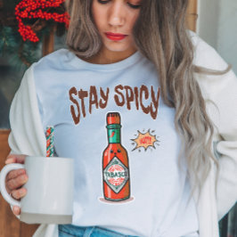 スパイシーホットソースを食べる Tシャツ