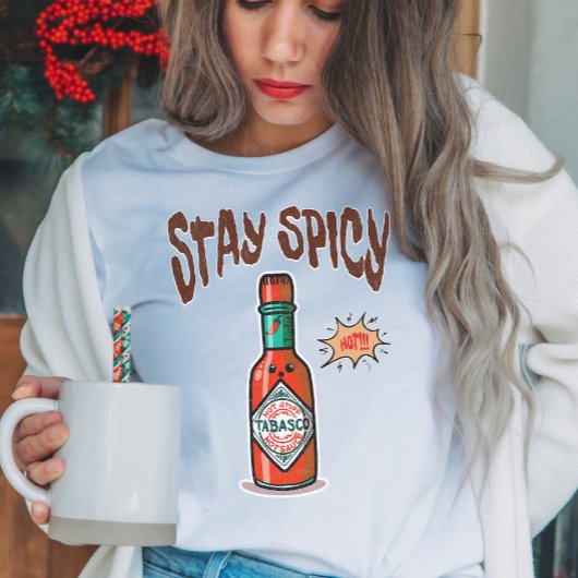 スパイシーホットソースを食べる Tシャツ