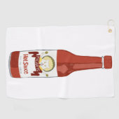 スパイシーホットソースサルサピカンテキャットマラカス ゴルフタオル (横)