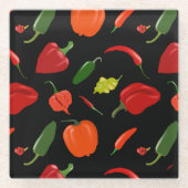 スパイシーホットペッパーのコースター ガラスコースター (正面)