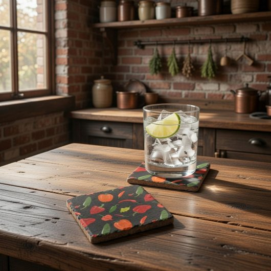 スパイシーホットペッパーのコースター ストーンコースター