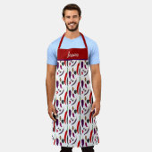 スパイシーホットペッパーパーソナライズされた エプロン (着用した状態)