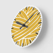 スパイシーミニマルマスタードモダンヤーンボール ラウンド壁時計 (傾斜)