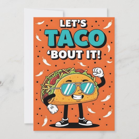 スパイシーメキシカンフードカートゥーンについて話そう サンキューカード (正面)