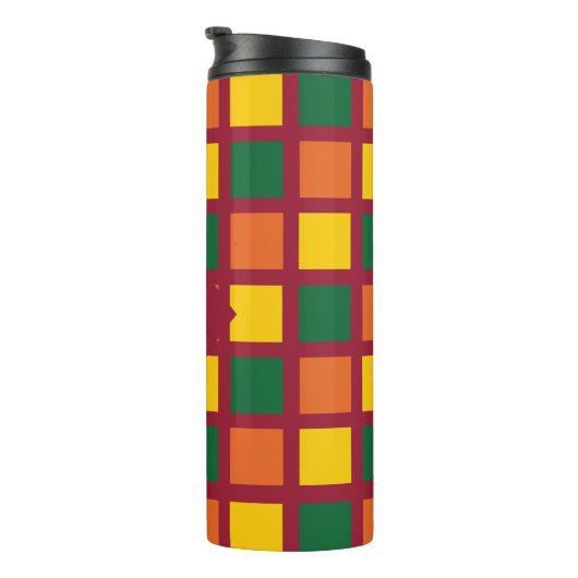 スパイシーモダンカラーズジオメトリックスクウェアモノグラム タンブラー (回転右)