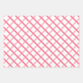 スパイシーモダンレッドピンク幾何学模様 ラッピングペーパーシート (正面2)