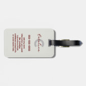 スパイシーモダンレッドミニマルクロシェJalapeno名 ラゲッジタグ (裏面横)