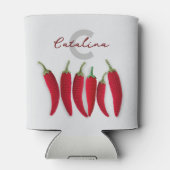 スパイシーモダンレッドミニマルクロシェJalapeno名 缶クーラー (裏面)