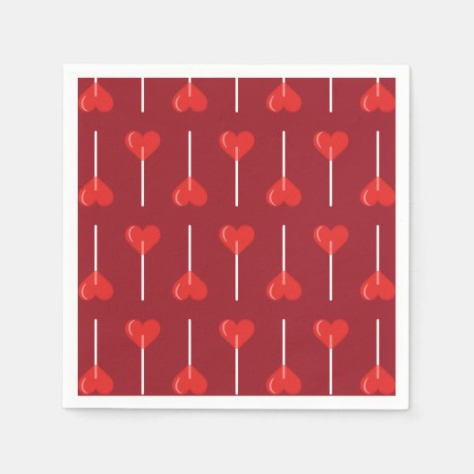 スパイシーラブスクーカーズレッド スタンダードカクテルナプキン (正面)