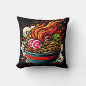 スパイシーラーメン日本麺ストリートアート クッション (正面)