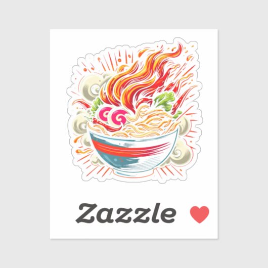 スパイシーラーメン日本麺ストリートアート シール (シート)