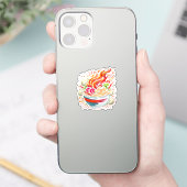 スパイシーラーメン日本麺ストリートアート シール (スマートフォン)
