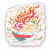 スパイシーラーメン日本麺ストリートアート シール (正面)