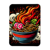 スパイシーラーメン日本麺ストリートアート マグネット (縦)