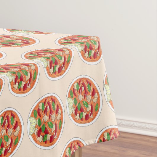 スパイシーレッドカレー豆腐タイ料理料理 テーブルクロス (インサイチュ)