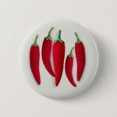 スパイシーレッドクロシェミニマルジャラピーノニットクラフツ 缶バッジ (正面)