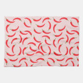 スパイシーレッドチリパターン キッチンタオル (横)