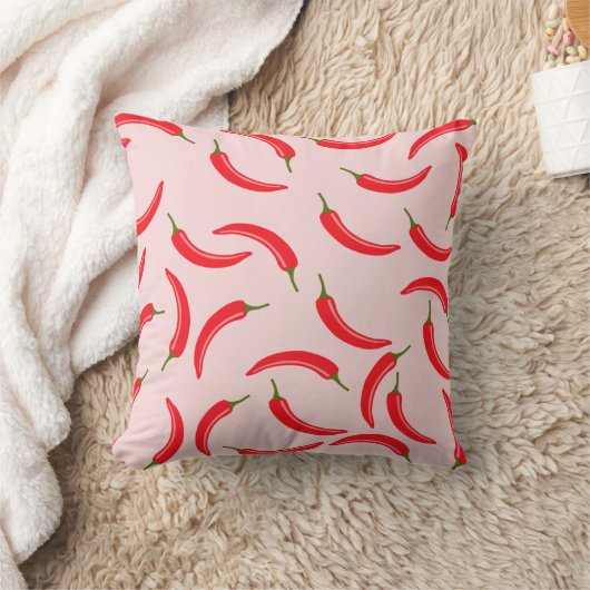 スパイシーレッドチリパターン クッション (ブランケット)